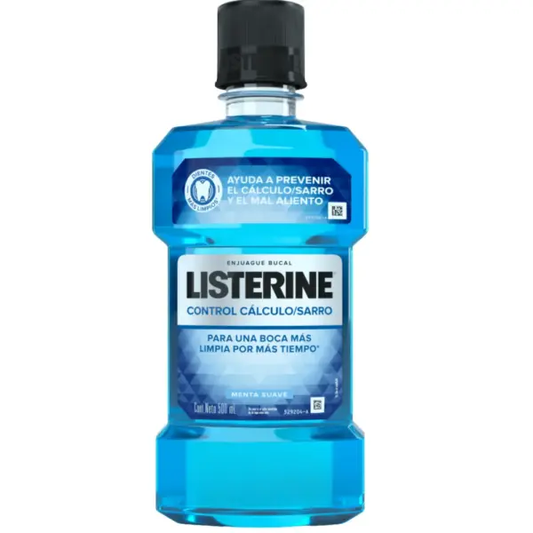 LISTERINE® Control Cálculo – Enjuague Bucal Antisarro 500 ml (Sabor Menta)