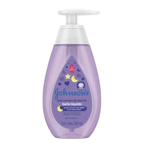 Johnson's Baby – Baño Líquido Antes de Dormir 200 ml con NATURALCALM®