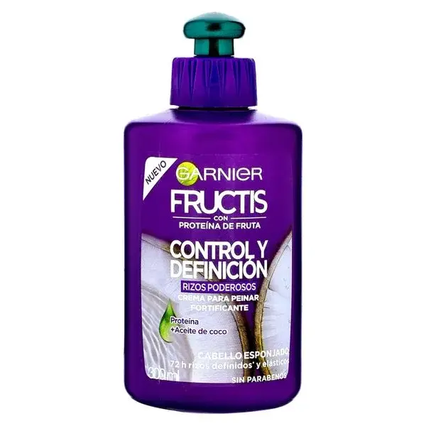 Garnier Fructis Rizos Poderosos – Crema para Peinar Definición y Control 300 ml