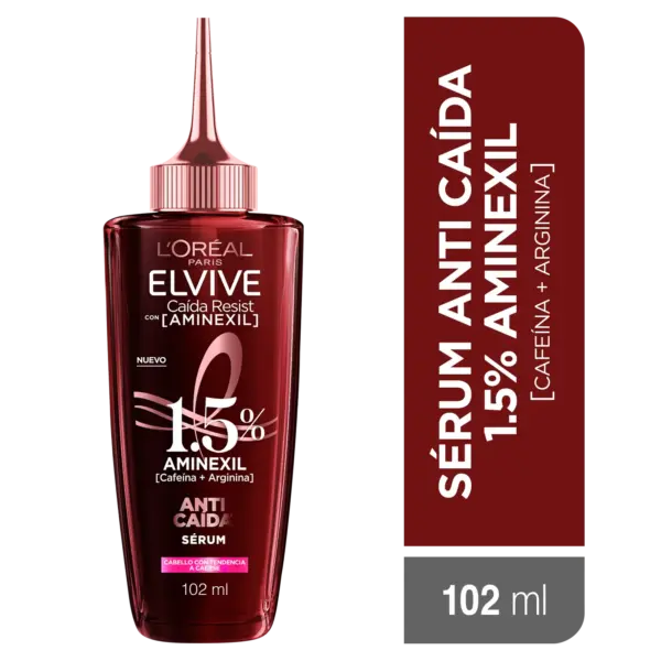 L’Oréal Elvive Sérum Anti-Caída 1.5% Aminexil – Fortalecedor Capilar Diario 102 ml