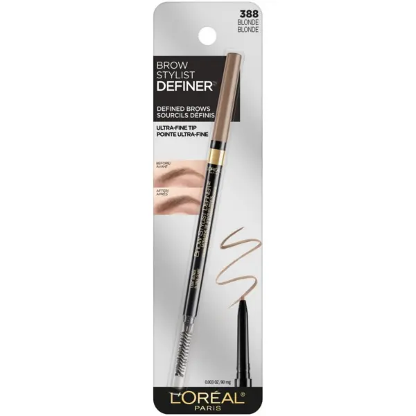 L’Oréal Brow Stylist Definer – Lápiz Delineador de Cejas Tono Blonde con Cepillo Integrado