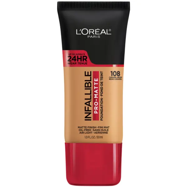 L’Oréal Infallible Pro-Matte – Base de Maquillaje de Larga Duración, Acabado Mate y Cobertura Alta