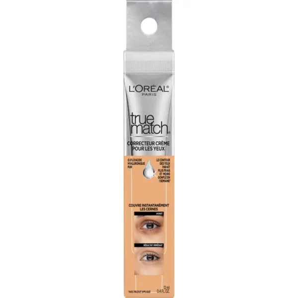 L’Oréal True Match Corrector de Ojeras – Alta Cobertura, Hidratación y Acabado Natural