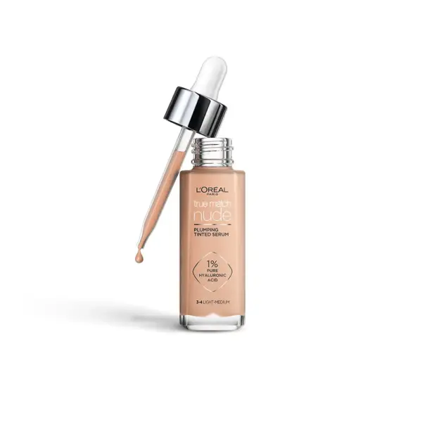 L’Oréal True Match Nude Serum – Base con Ácido Hialurónico y Cobertura Ligera