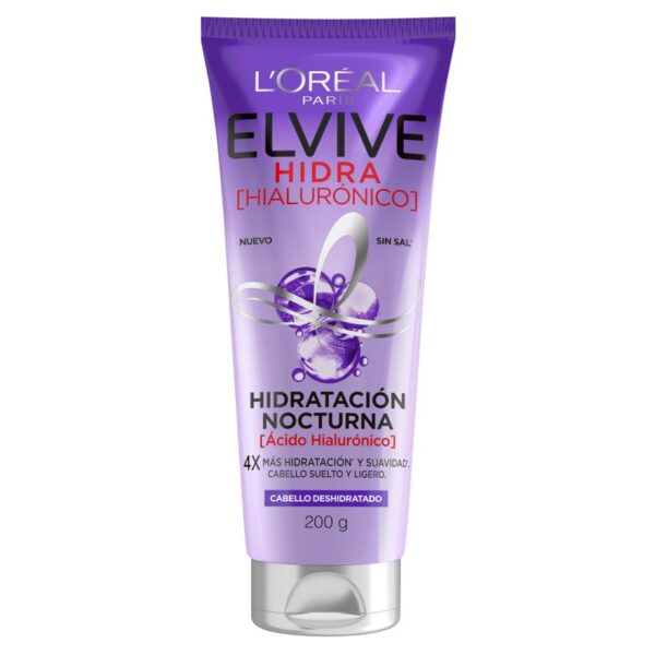L’Oréal Elvive Hidra Hialurónico – Tratamiento de Hidratación Nocturna con Ácido Hialurónico 200 ml