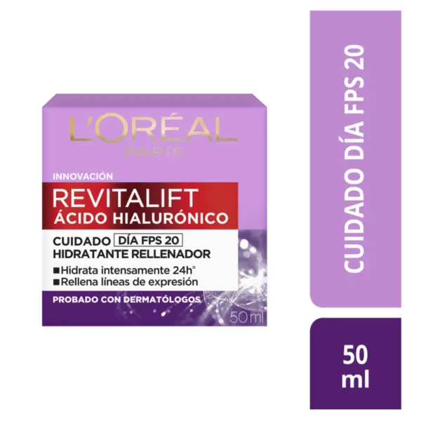 L’Oréal Revitalift Hialurónico Crema de Día – Hidratación Profunda y Relleno de Arrugas 50 ml