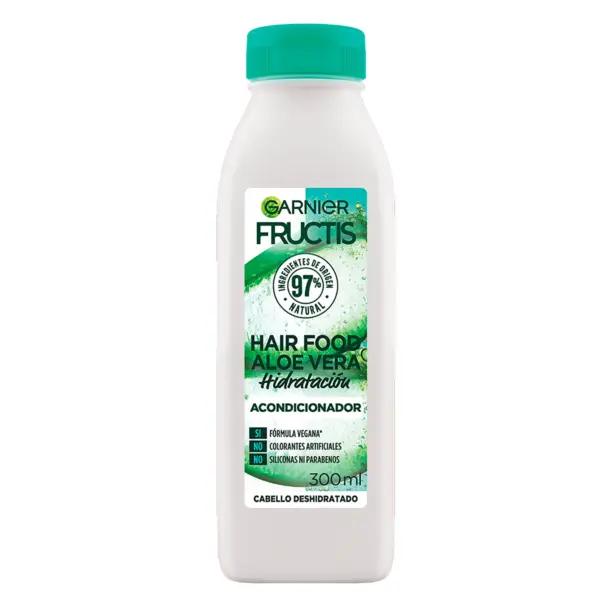 Garnier Fructis Hair Food Aloe Vera – Acondicionador Hidratante Vegano para Cabello Deshidratado 300 ml