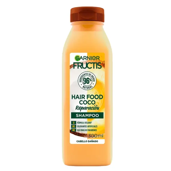 Garnier Fructis Hair Food Coco – Shampoo Hidratante Vegano para Cabello Dañado 300 ml