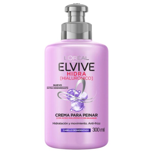 L’Oréal Elvive Hidra Hialurónico – Crema para Peinar Hidratante con Ácido Hialurónico 300 ml