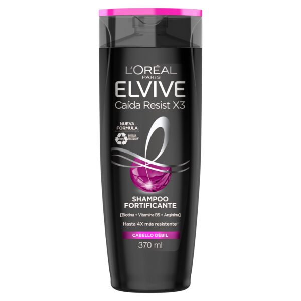 L’Oréal Elvive Caída Resist – Shampoo Fortalecedor con Arginina para Cabello Frágil 370 ml