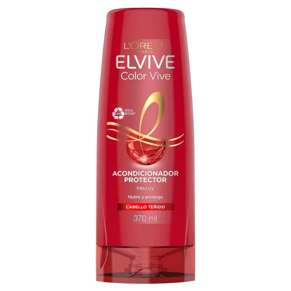 L’Oréal Elvive Colorvive – Acondicionador Protector del Color con Filtro UV para Cabello Teñido 370 ml