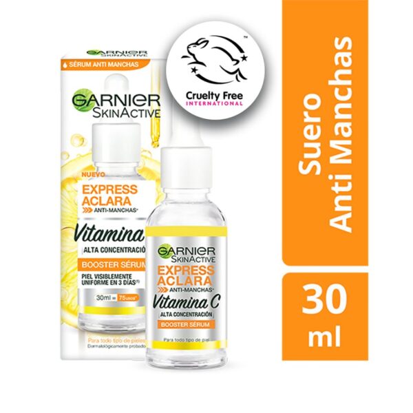 Garnier Sérum Antimanchas Express Aclara con Vitamina C – Ilumina y Unifica 30 ml