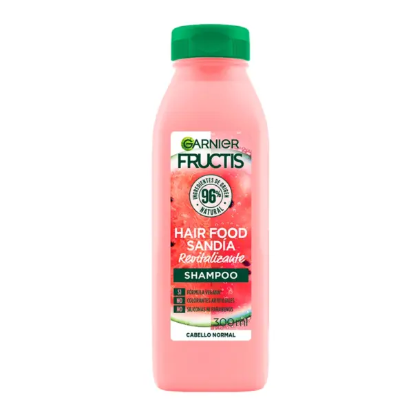 Garnier Fructis Hair Food Sandía – Shampoo Voluminizador Vegano para Cabello Normal 300 ml