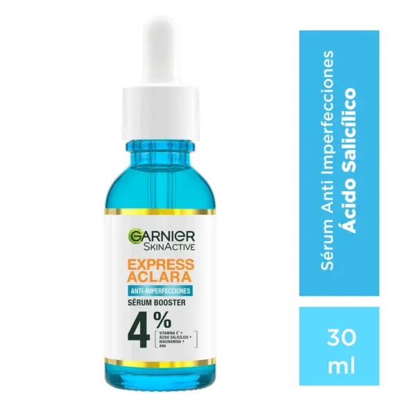 Garnier Express Aclara Sérum Anti-Imperfecciones – Vitamina C y Ácido Salicílico 30 ml