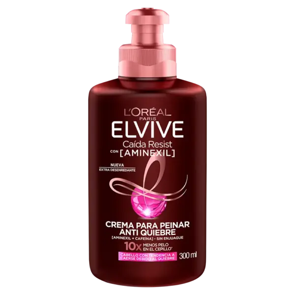 L’Oréal Elvive Crema para Peinar Anticaída con Aminexil – Fortalece y Desenreda 300 ml