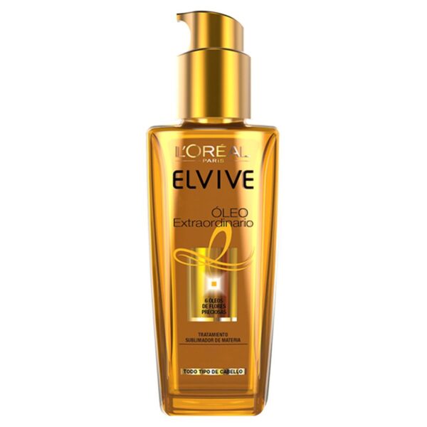 L’Oréal Elvive Óleo Extraordinario Universal – Aceite Capilar Nutritivo con 6 Aceites de Flores para Todo Tipo de Cabello 100 ml