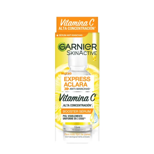Garnier Express Aclara Sérum Antimanchas con Vitamina C – Reducción de Manchas y Luminosidad 15 ml