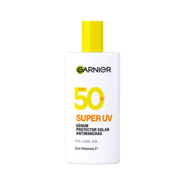 Protector Solar Facial Universal Garnier Super UV Sérum FPS 50+ Glow con Vitamina C – 40 ml