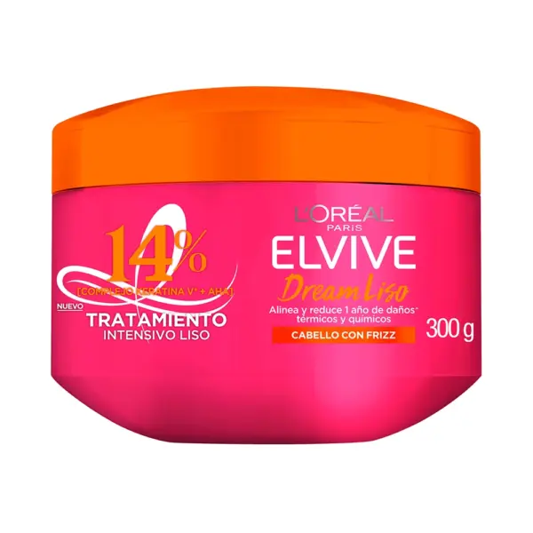 L'Oréal Paris Elvive Dream Liso – Mascarilla Capilar Tratamiento Intensivo Anti-Frizz 300 g