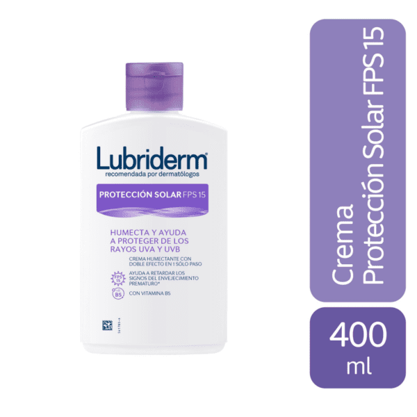 Lubriderm Loción Corporal con Protección Solar FPS 15 – Hidratación + Defensa UV 400 ml