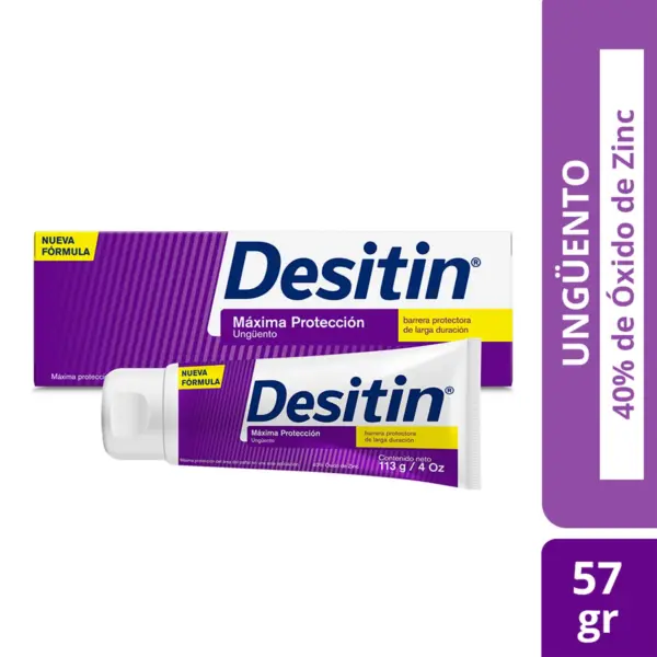 Desitin Máxima Protección Ungüento 57 g – 40% Óxido de Zinc