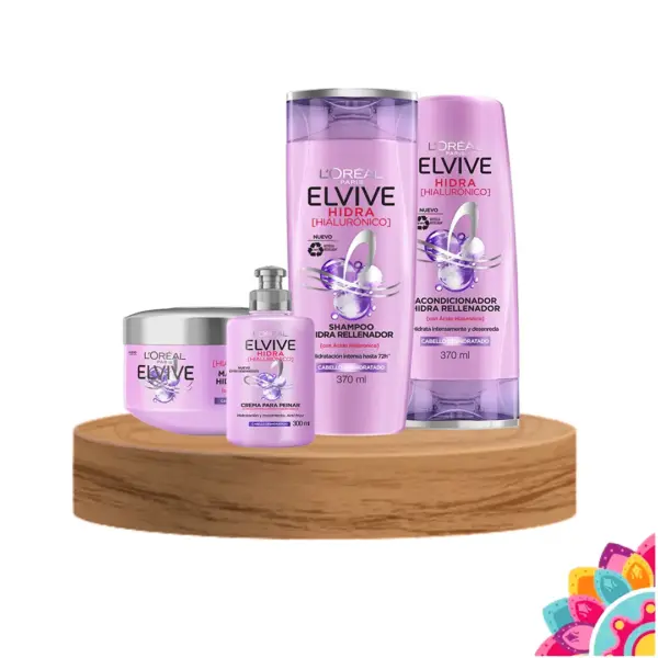 Set L’Oréal Elvive Hidra Hialurónico – Hidratación Profunda con Ácido Hialurónico para Cabello Deshidratado
