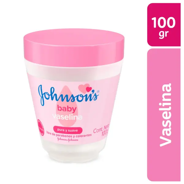 Vaselina Johnson’s Baby 100 g – Pura y Suave, Sin Parabenos
