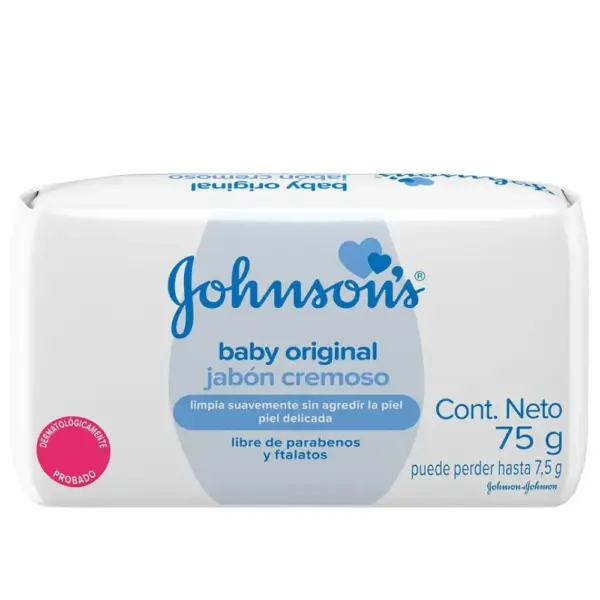 Jabón Cremoso Johnson’s Baby Original 75 g – Suavidad para Piel Delicada