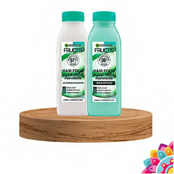 Set Garnier Fructis Aloe Vera – Shampoo y Acondicionador Hidratante para Cabello Deshidratado