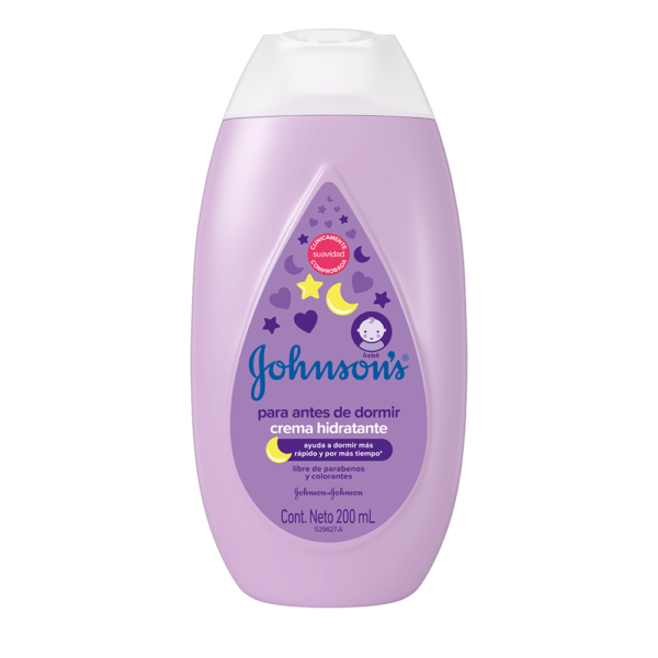 Johnson's Baby – Crema Hidratante Antes de Dormir 200 ml con NATURALCALM®