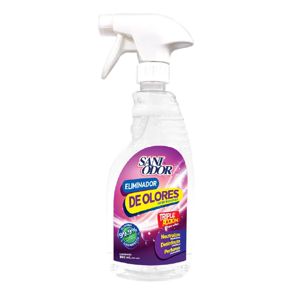 Sani Odor Eliminador de Olores 500 ml | Desinfecta y Perfuma - Triple Acción