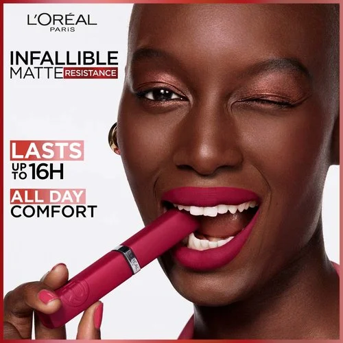 L’Oréal Infallible Matte Resistance – Labial Líquido Mate de Larga Duración